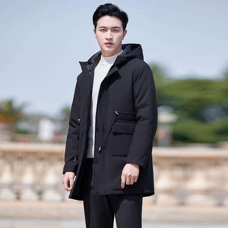 Men's Thickened Black Winter Business Workwear Cotton Jacket