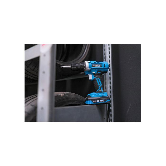 Kit Perceuse Visseuse Avec 40 Accessoires 20v Avec Batterie Et Chargeur Koma Tools