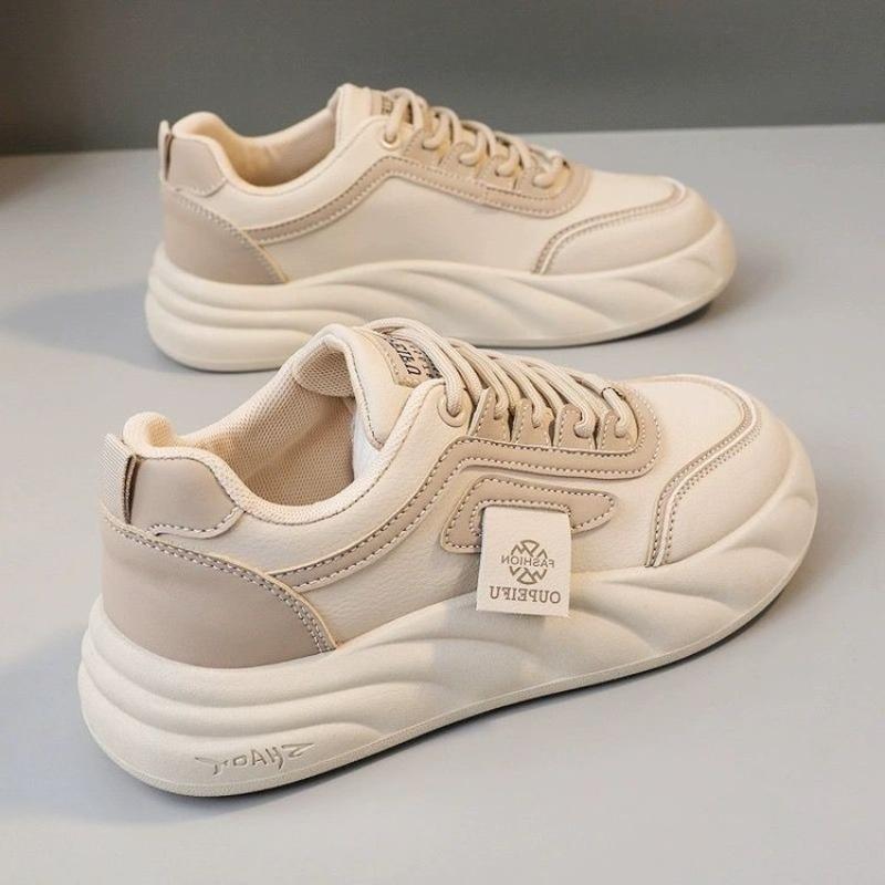 Academy style retro lace-up little white shoes women's new platform running bread shoes versatile sports shoes