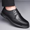 2024 Autumn New Men's Daily Casual Leather Shoes Men's Polyurethane Air Cushion Sole Lace-up Single Shoes Dad Shoes 5861