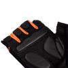 One Pair Sports Gym Gloves Non Slip Black Orange Half Finger Gloves for Workout Exercise XL