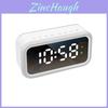 Digital Alarm Clock With Bluetooth Speaker And Mirror Display For Bedroom Decor
