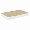 VidaXL Floating Wall Shelf Oak and White 50x23x3.8 Cm MDF
