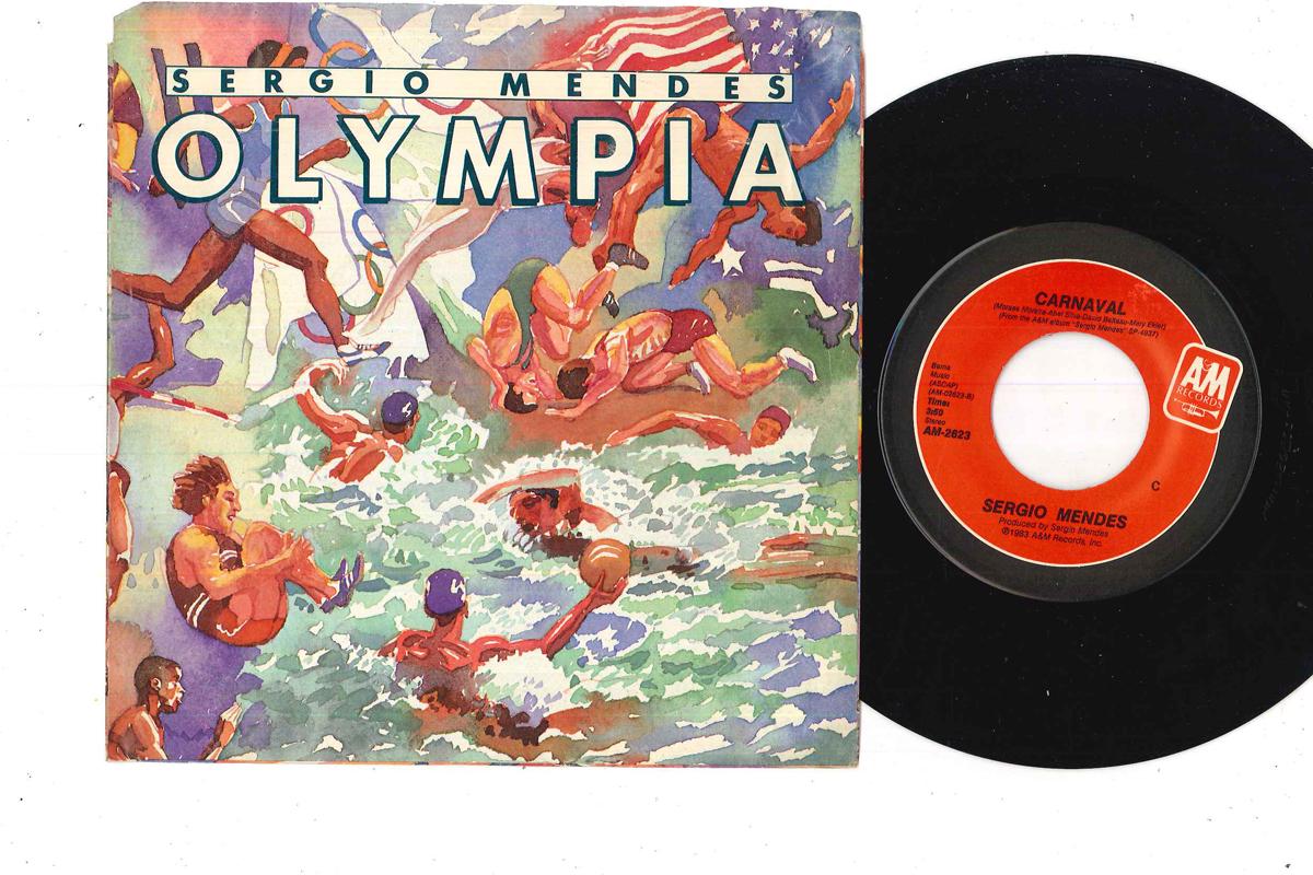 

7inch Record SERGIO MENDES - Olympian AM2623 A&M 1984 US Latin Used