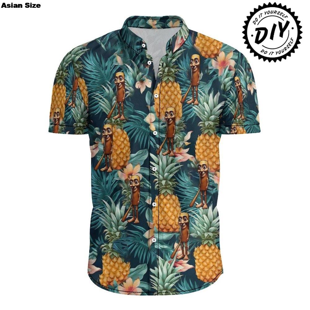 Regalos Divertidos de IA Tung Tung Tung Sahur Camisas Hawaianas Impresas en 3D Para Hombres Ropa Soporte Camisa de Playa Personalizada Blusas de Fiesta Tops