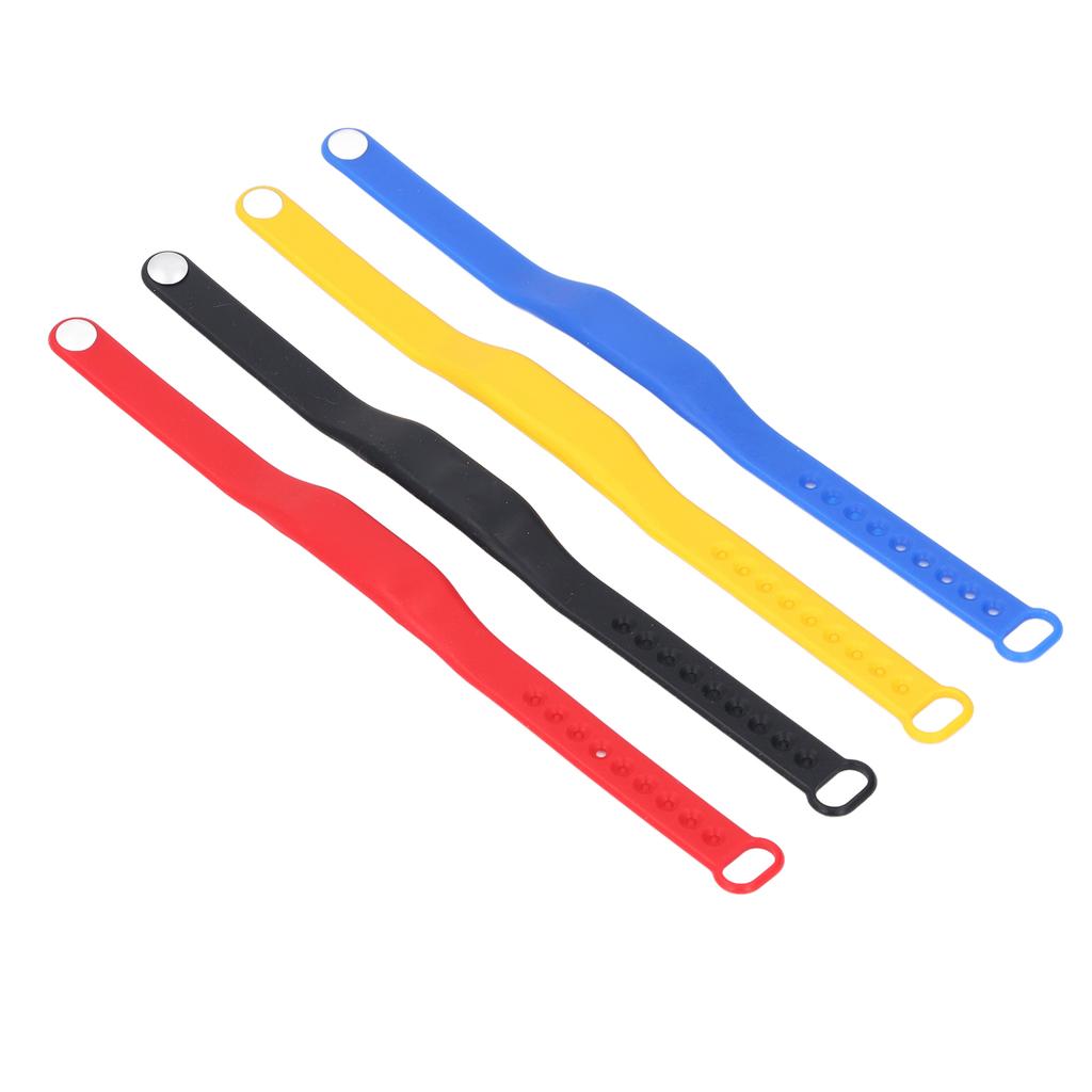 4PCS NFC Wristband Water Resistant Colorful Silicone Bracelet Rewritable Access Control Wristband for Swimming Pool