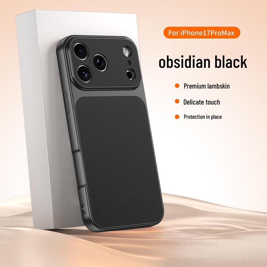 Full Coverage Lambskin Silicone Case for iPhone 15/16 Pro Max - Skin-like Feel, Protective