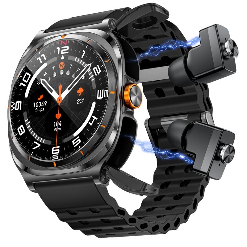 Rainbuvvy GT98 Smartwatch TWS Schermo Grande HD 1,53 pollici 360x360 IP67 Impermeabile Orologio Sportivo Bluetooth Android Auricolari Orologio