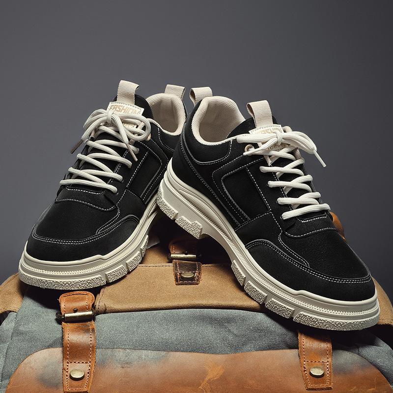 

2024 new autumn men s shoes trendy versatile casual wear-resistant board shoes low-top outdoor tooling leather Martin boots 44