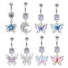 Delicate Temperament Belly Button Ring For Women Girls  Trendy Butterfly Sexy Navel Rings Body Piercing Jewelry Gifts