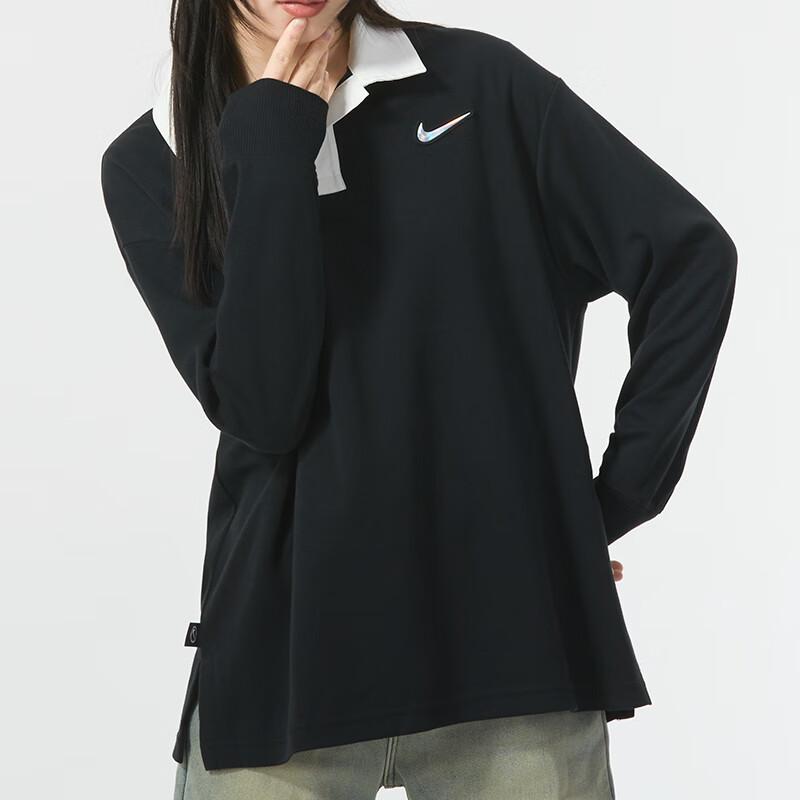 Nike Dragon Leap New Year Series Colorblock Loose Casual Zip Hoodie Women Tops Black FZ6534-010