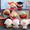 Qin Shubao Wealth God Keychain Yuchi Gong Plush God of Longevity Pendant  Backpack Decor