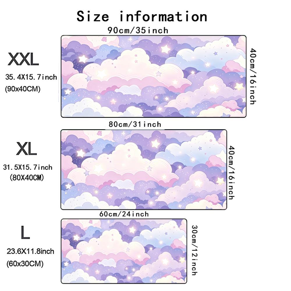 Blue Cloud Star MousePad Mouse Pad Large Computer Office Table Mats XXL Anti-slip HD Gaming Keyboard Mousepads Long Desk Mat