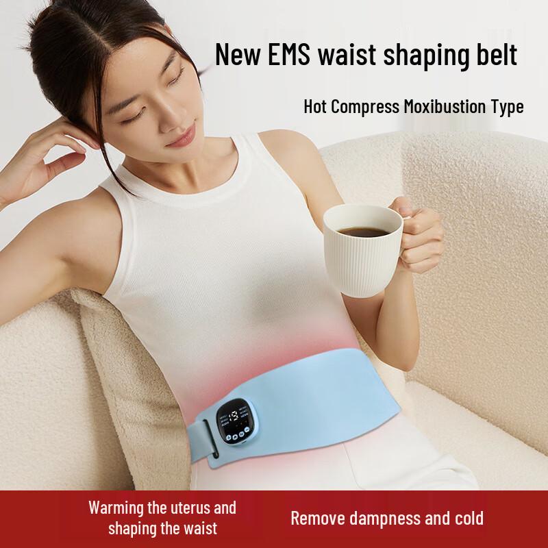 EMS Moxibustion Heating Waist Massager