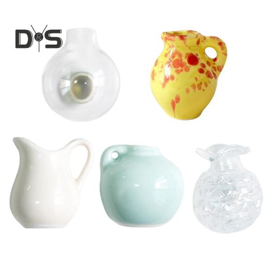 

5 шт. Мини стеклянная ваза магнит на холодильник домашний офис кухонный шкафчик холодильник 3D ваза для цветов магнитное украшение орнамент