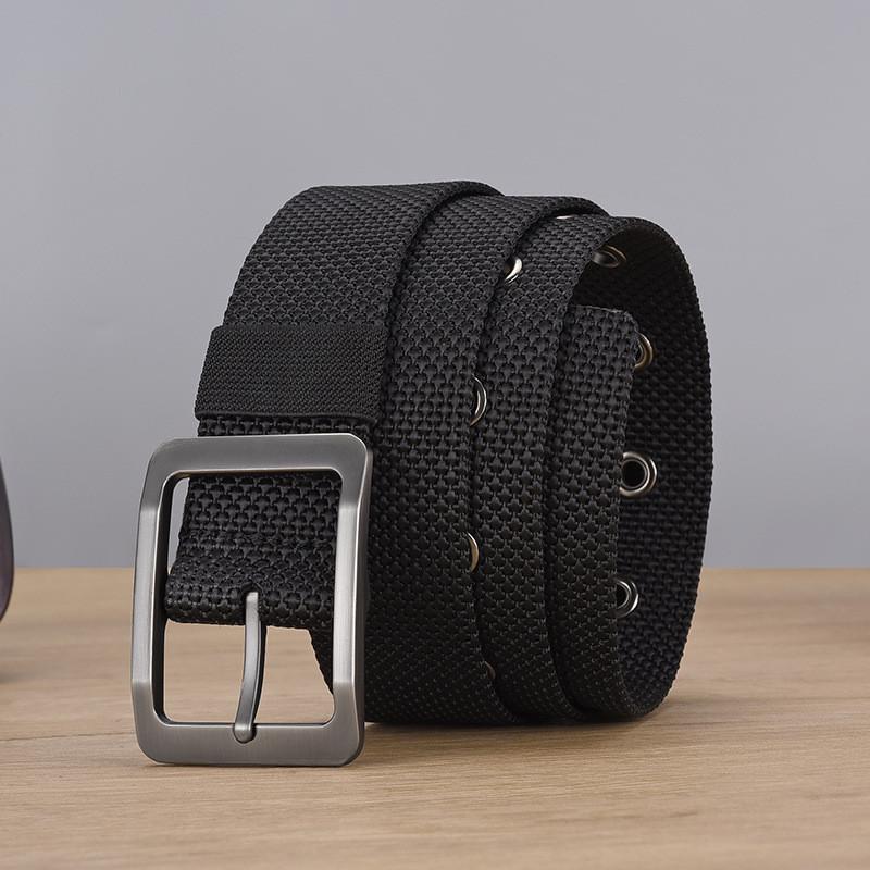 Alloy Buckled Zinc Canvas Belt With Versatile Style For Men Work Travel And