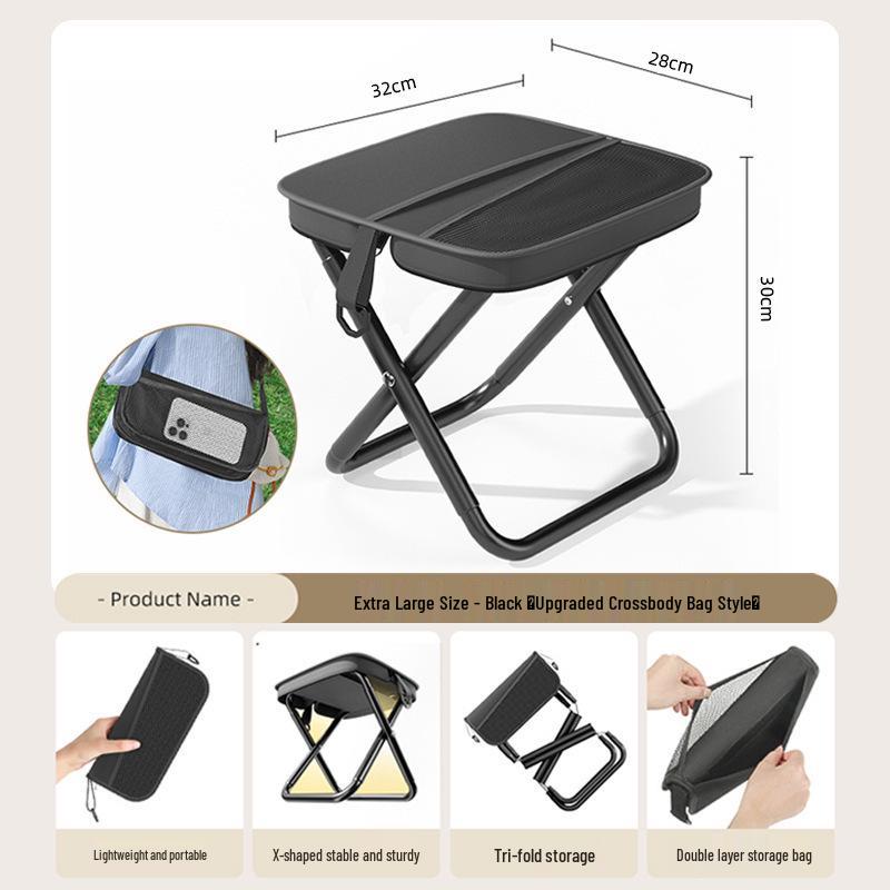 Portable Folding Stool for Outdoor Activities and Storage