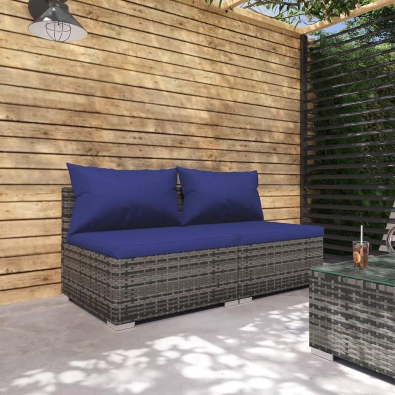 Day and Night - Day and Night 2-piece Garden Furniture Set and Gray Synthetic Rattan Cushions
