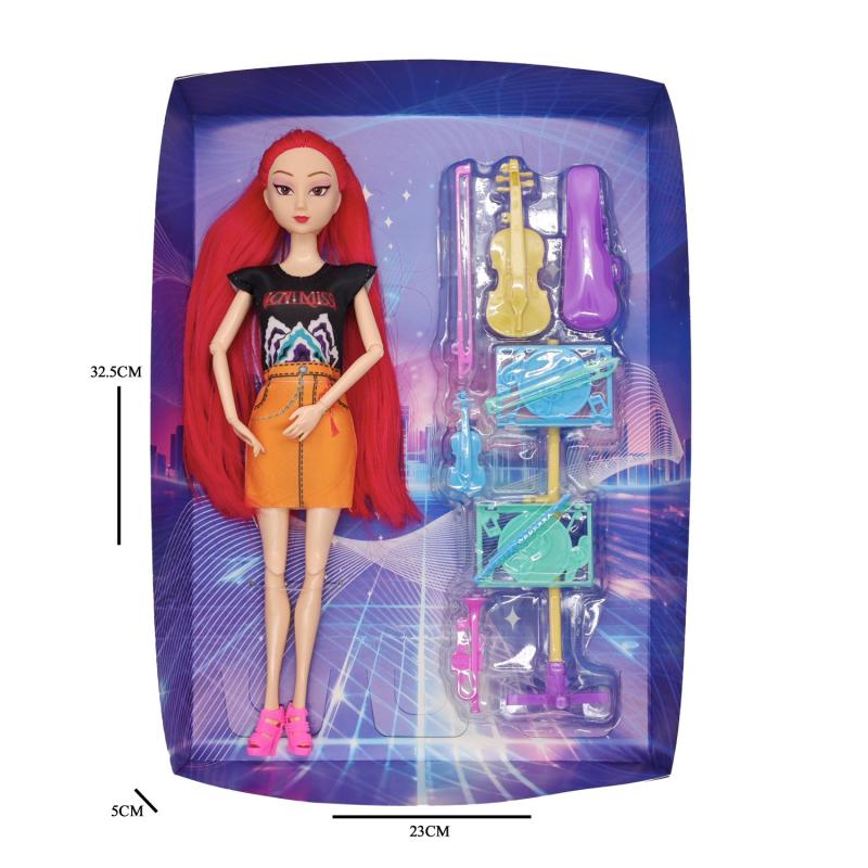 32cm Girl Group Doll, Witcher Music Accessory Set, Theme Toy, Plastic Material