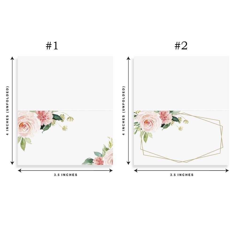 50pcs Paper Seating Place Cards Writable Tented Name Card Gift Cards  Banquet Tables
