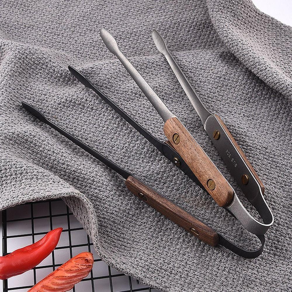 Heat Resistant Steak Clip Anti-slip Barbecue Tool 304 Stainless Steel BBQ Tongs Kitchen Use