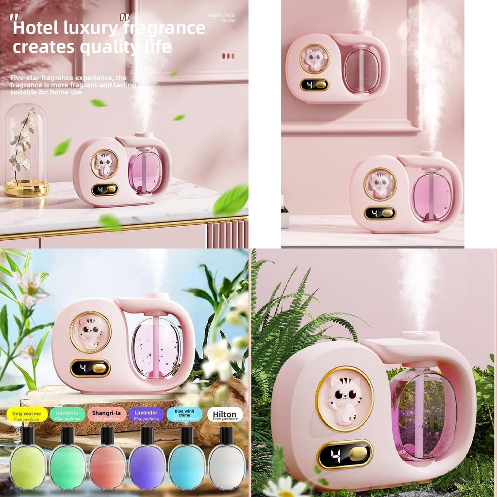 Animal Theme Aromatherapy Diffuser With Rechargeable Waterless Smart Oil For Home Use