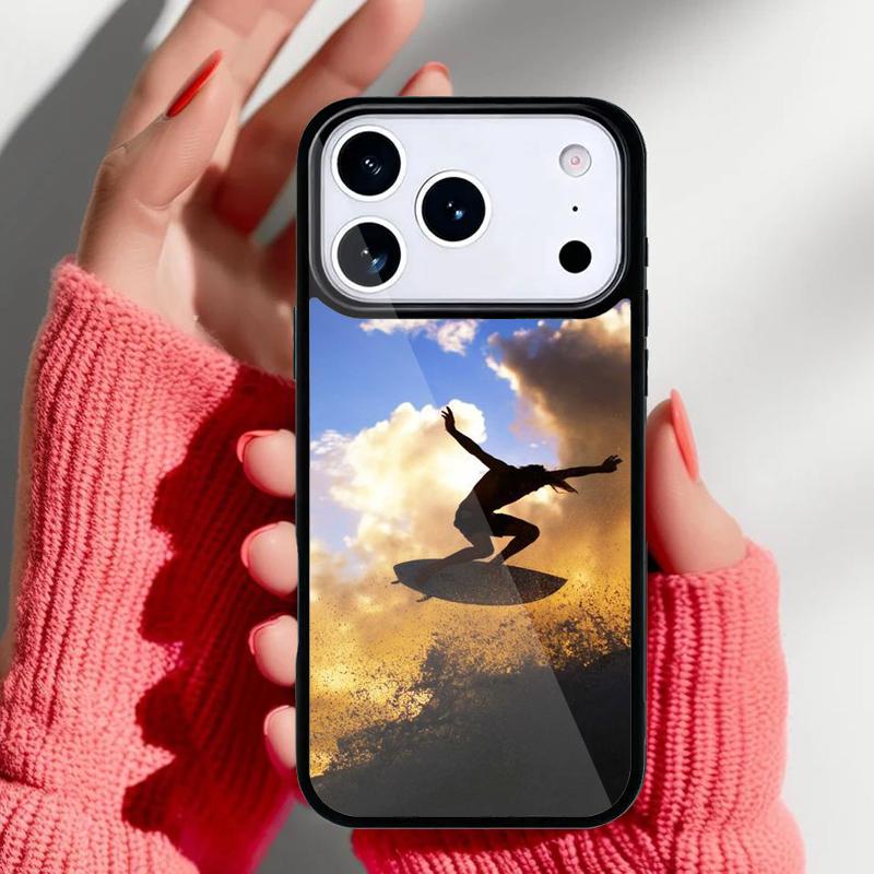 Surfing Wave Soft Phone Case for iPhone 17 Air 16e 15 14 13 Pro Max Back Cover for 12 11 Pro Coque
