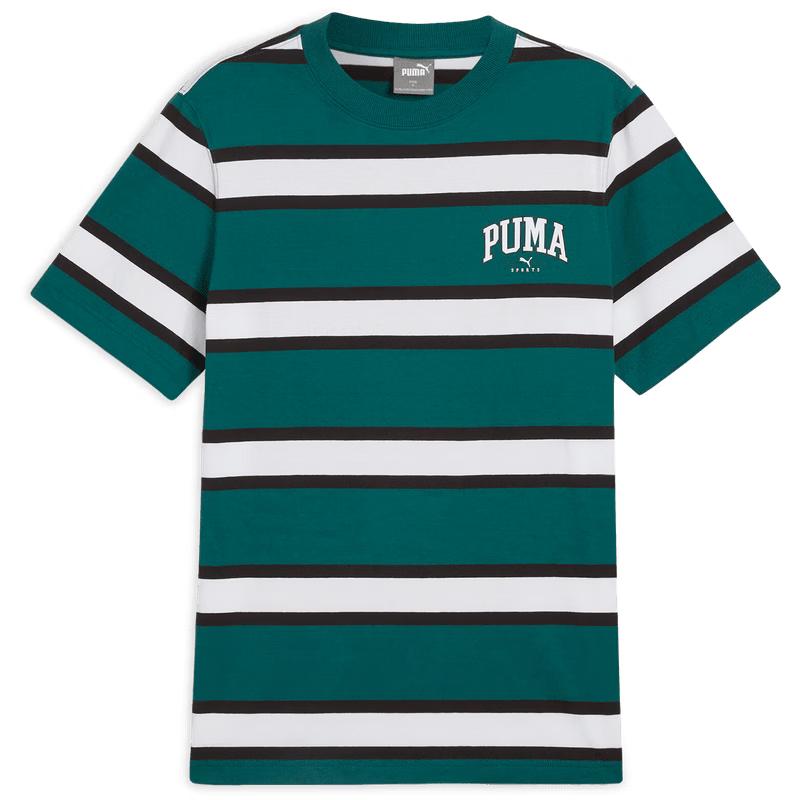 

PUMA Men s Retro Green Stripe Short Sleeve Sport T-Shirt M