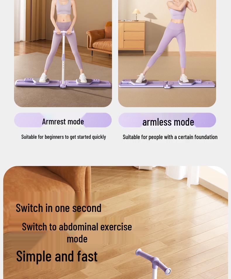 Split-Type Ski & Leg Slimming Machine: Pelvic Floor & Abdominal Trainer for Home Fitness