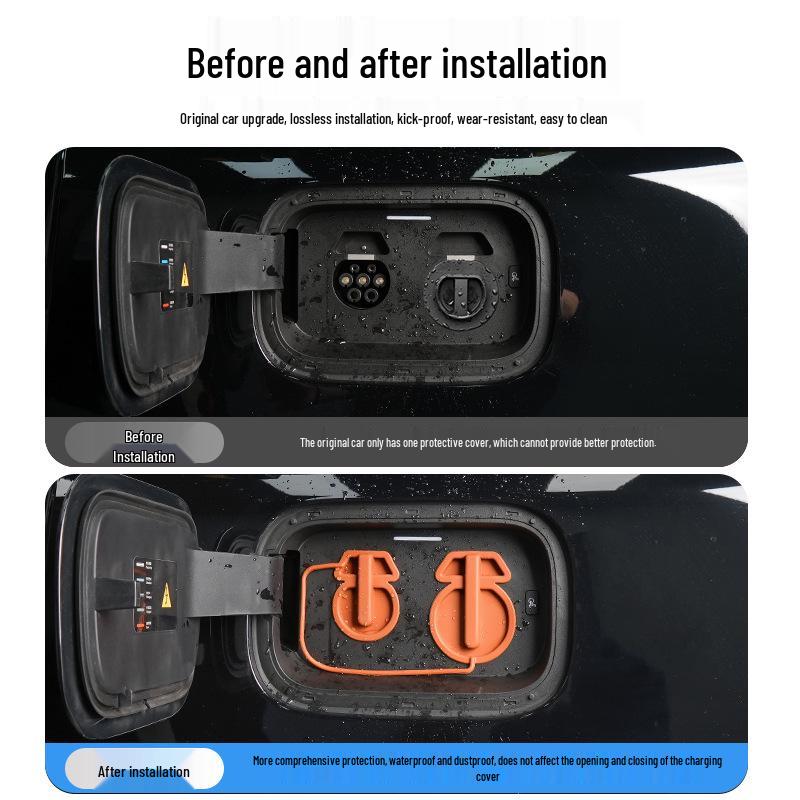 Wenjie M Charging Port Silicone Cover: Waterproof, Dustproof Protection for Fast/Slow Charging.