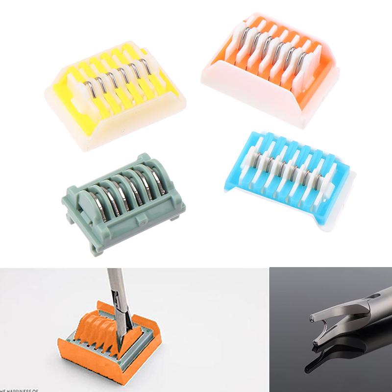 6pcs/row Medical Titanium Clamp – Laparoscopic and Endoscopic Vascular Blocking Instrument for Abdominal Surgery