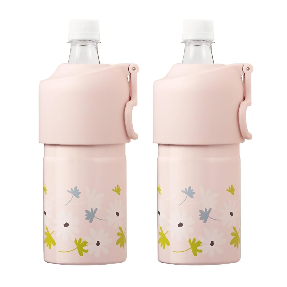 Atlas Pet Bottle Holder, Floral Pattern, Water Bottle Cooler, 2-Pack, 500ml/650ml, Vacuum