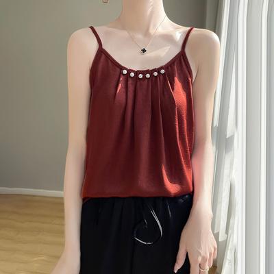 Suspender Vest Women's Suit Inner Cover Summer Loose Sleeveless Bottoming Shirt Fashionable Back Outer Top