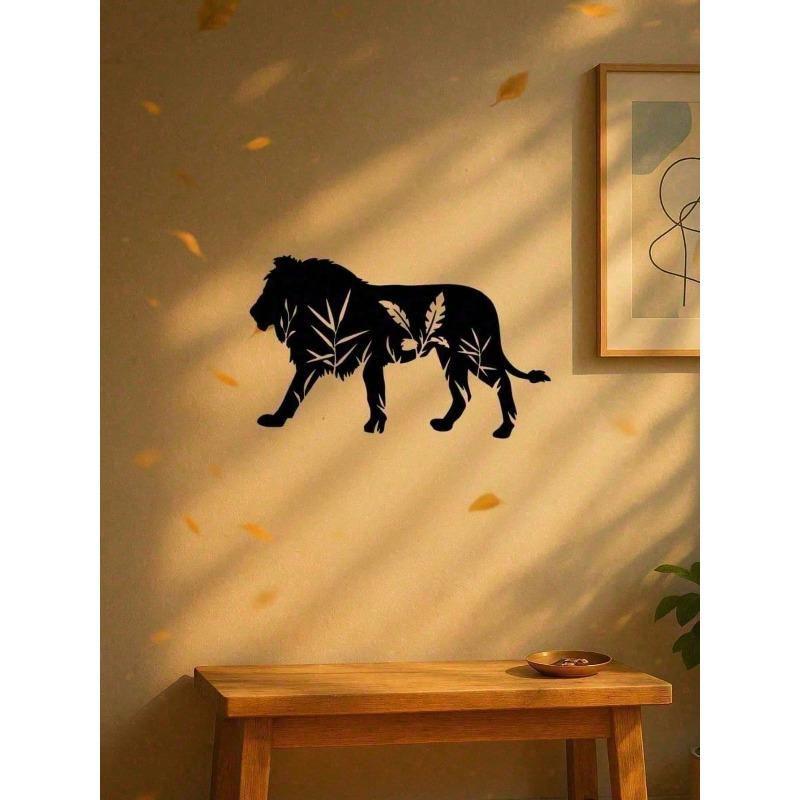 Gothic Lion Wall Art Antique Black Iron Metal Sculpture Dark Academia Decor Gift