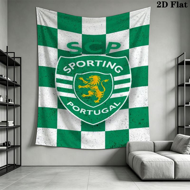 Sporting CP Wall Tapestry Aesthetic Wall Hanging Printed Fabric Blanket Decorative Tapestries for Bedroom Living Room Home Decor