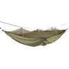 Camping Hammock with Net 210T Nylon Fabric Anti Fall Foldable Dark OD Green 440.9lb Portable