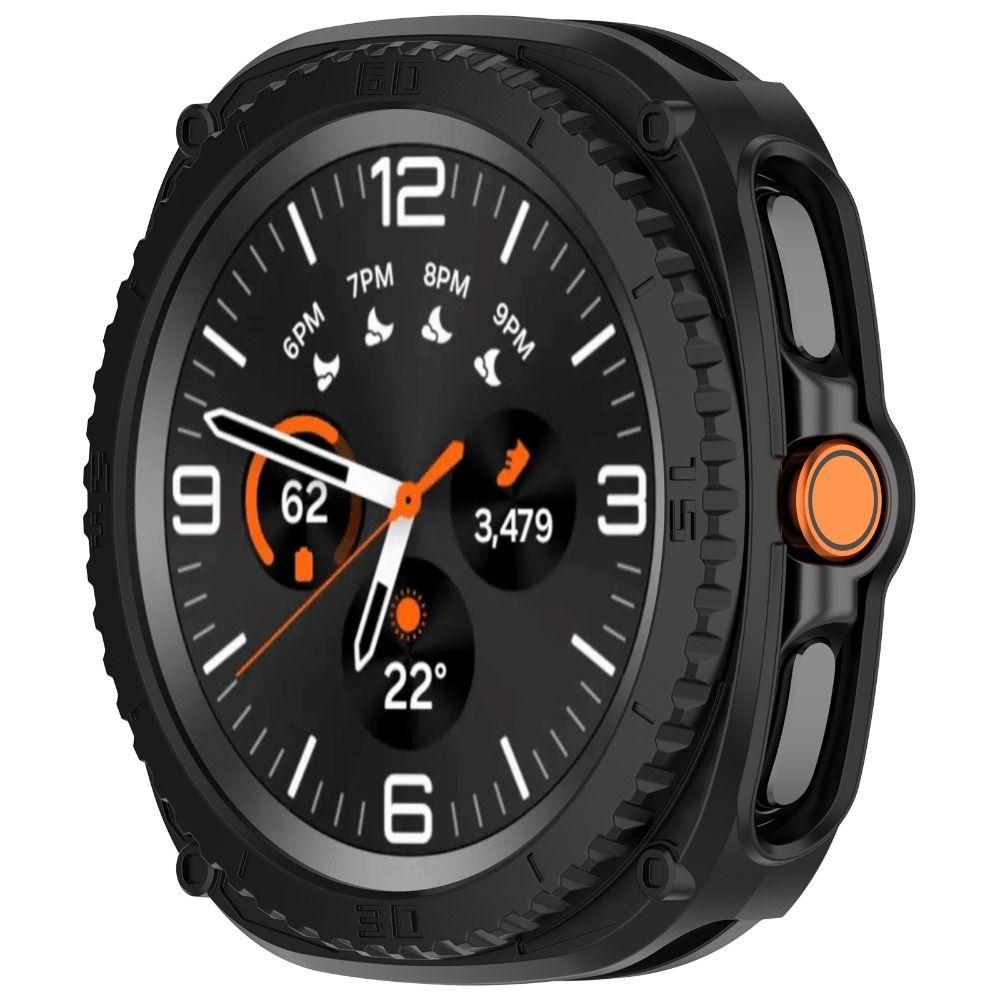 TPU Protective Frame+Watch Bezel Anti-Scratch Hollow Case Bumper Soft with Time Scale For Samsung Galaxy Watch 8 Classic Cover