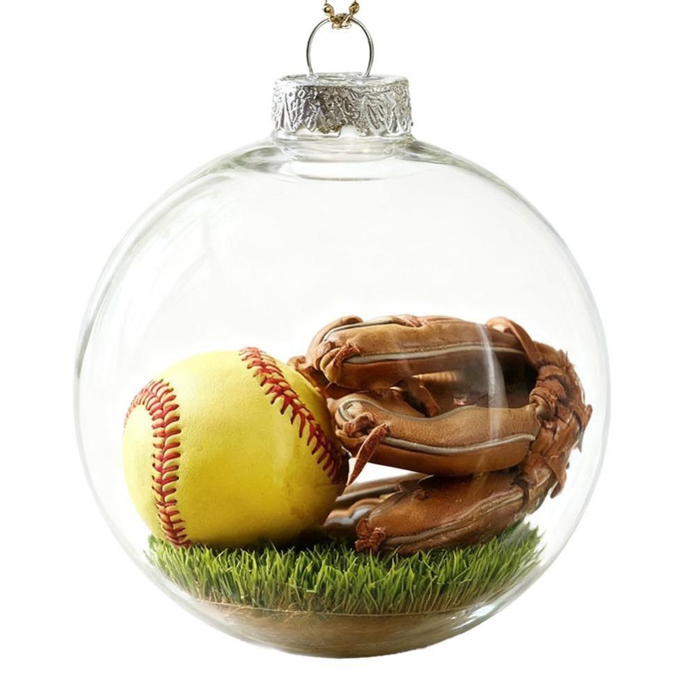 

Plastic Christmas Ball Pendant 8cm Sports Festival Ornament Christmas Tree Decoration 4