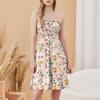 Fashionable Women's Casual Tube Top Floral Print Sleeveless Dress