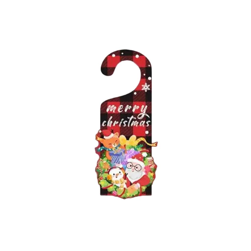 6Pcs Christmas Doorknob Hanger Decoration,Christmas Doorknob Ornament, Easy Install Easy To Use