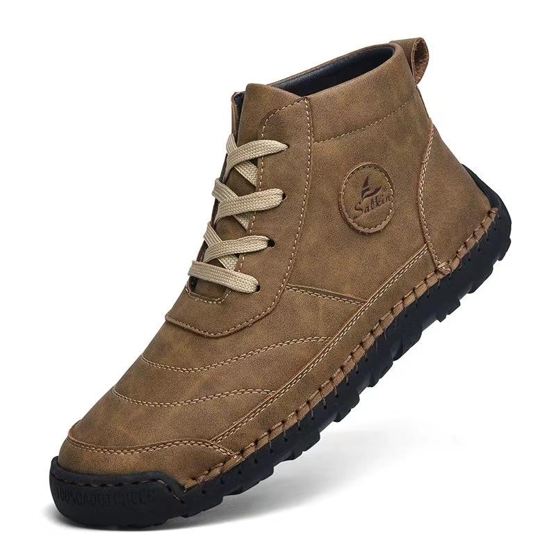 2025 large size men's popular Martin boots lace-up men's boots outdoor short boots casual tooling boots cotton shoes