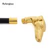 Golden Dog Sausage Dog Head Walking Cane Fashion Decorative Walking Stick Gentleman Elegant Cosplay Cane Knob Crosier 93cm