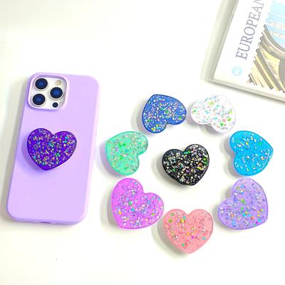 360 Degree Rotating Multifunctional Flash Phone Holder Made of ABS, Resin Glue, and Sparkling Stars, Suitable for All Phones