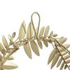 shesay Tin Leaf Wreath Christmas Door Wreath Small Ornament, Display, Gold, (12cm Diameter)