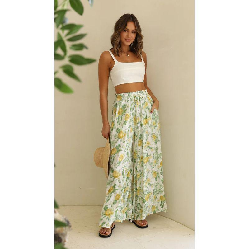 Loose Casual Pants2025 European and American Summer Women Casual Wide-Leg Popular Loose Casual Fashion Trousers