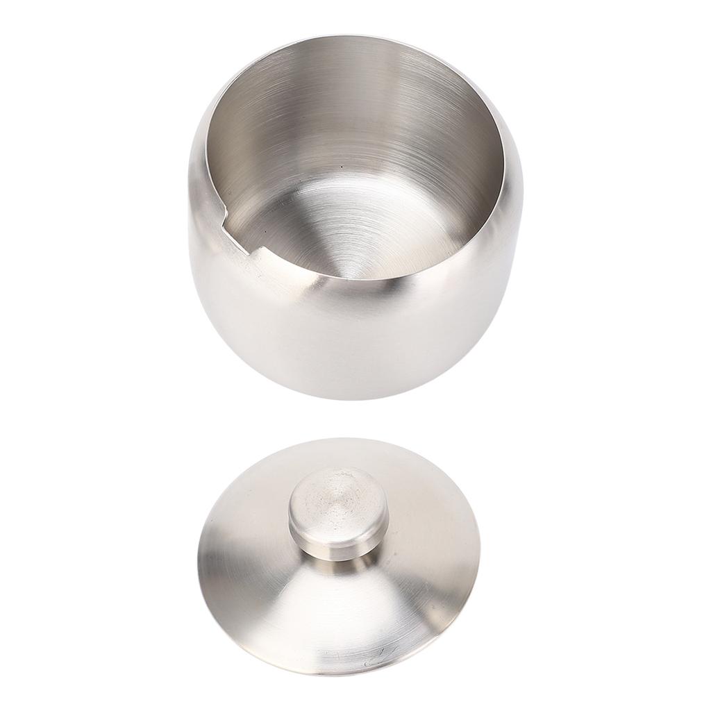 Large Stainless Steel Sugar Bowl Spice Jar With Lid Storage For Salt Candy Coffee Dishwasher Safe