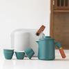 Portable 1 Pot 4 Cups Ceramic Kung Fu Tea Set