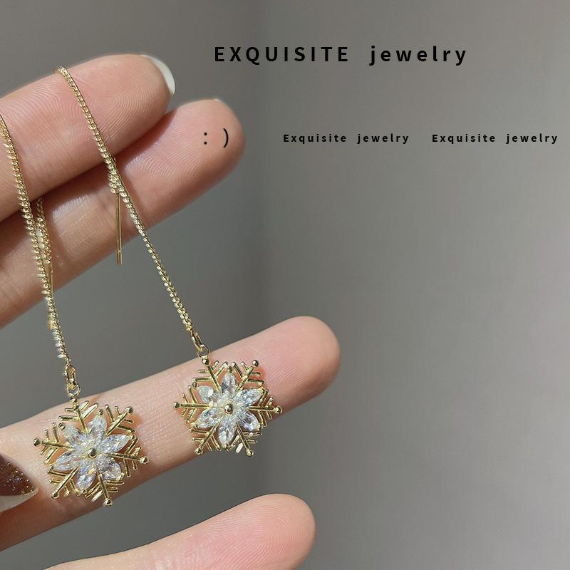 Lange Quaste Zirkon Ohrring Mode Frauen Mädchen Temperament Feine Glänzende Geometrische Ohrringe Schmuck Party Geschenke