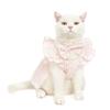 Dog Dress with Plaid Lace Trim for Small Medium Dogs - Checkered Pattern Princess Pet Apparel