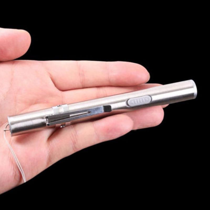 13*1.3CM FLASHLIGHT SMALL LED Torch Light Mini Pen MICRO USB Rechargeable TINY